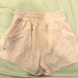 Track that mid rise lined lululemon pink shorts